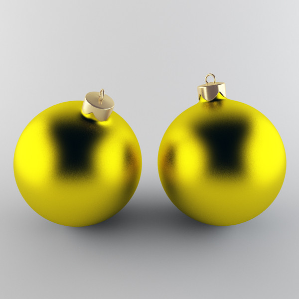 maya christmas ball - Christmas Ball Yellow by happy3D